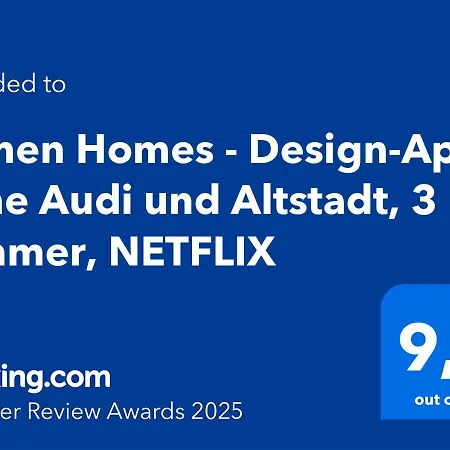 Lumen Homes - Design-apt. Nahe Audi Und Altstadt, 3 Zimmer, Netflix Apartment
